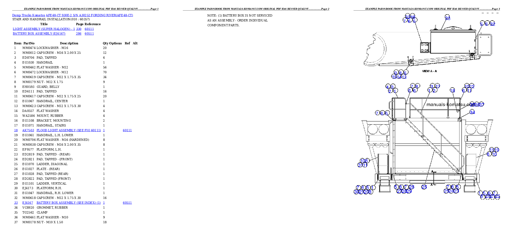 Protected: AFE48-CT 930E-2 S/N A30252 FORDING RIVER Partsbook