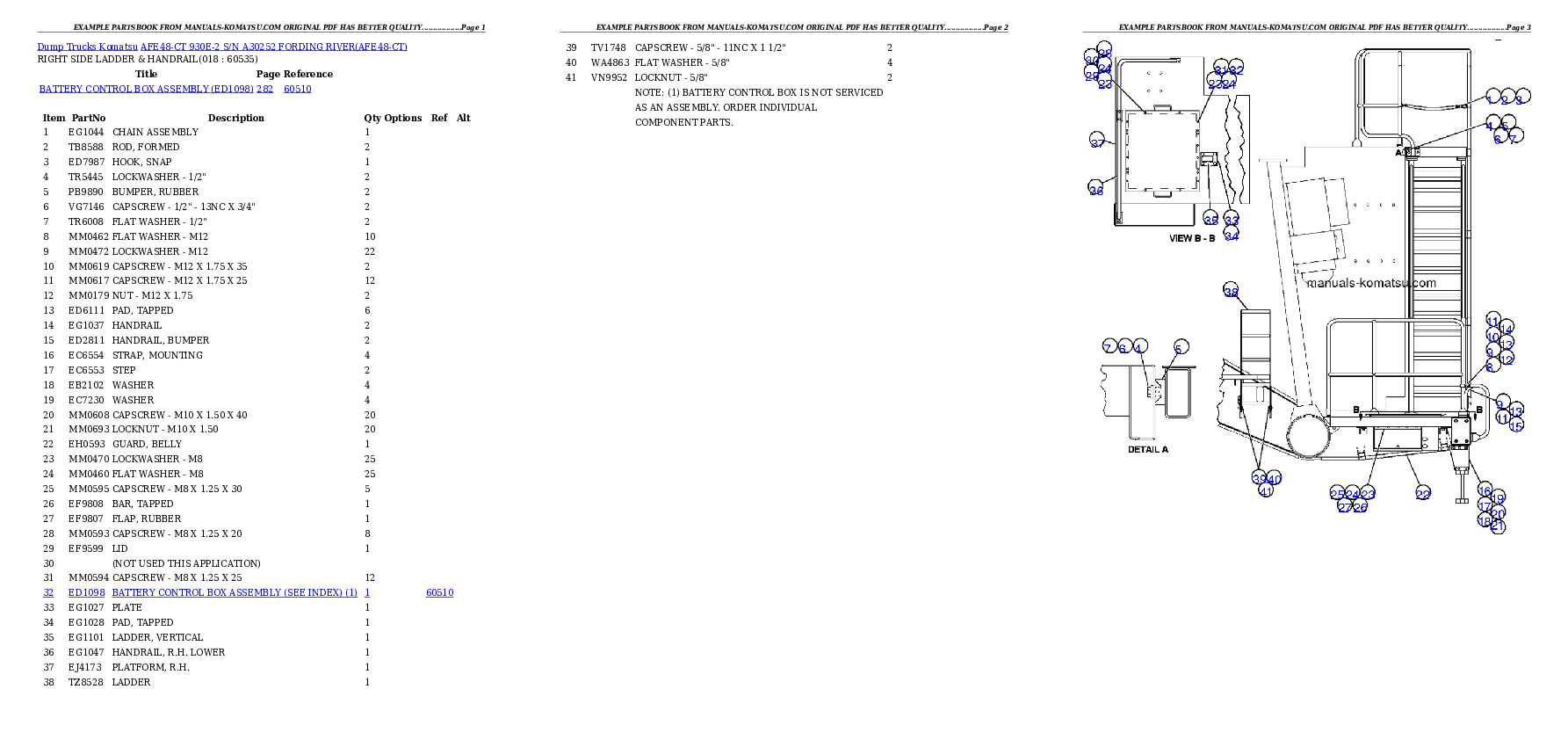 Protected: AFE48-CT 930E-2 S/N A30252 FORDING RIVER Partsbook
