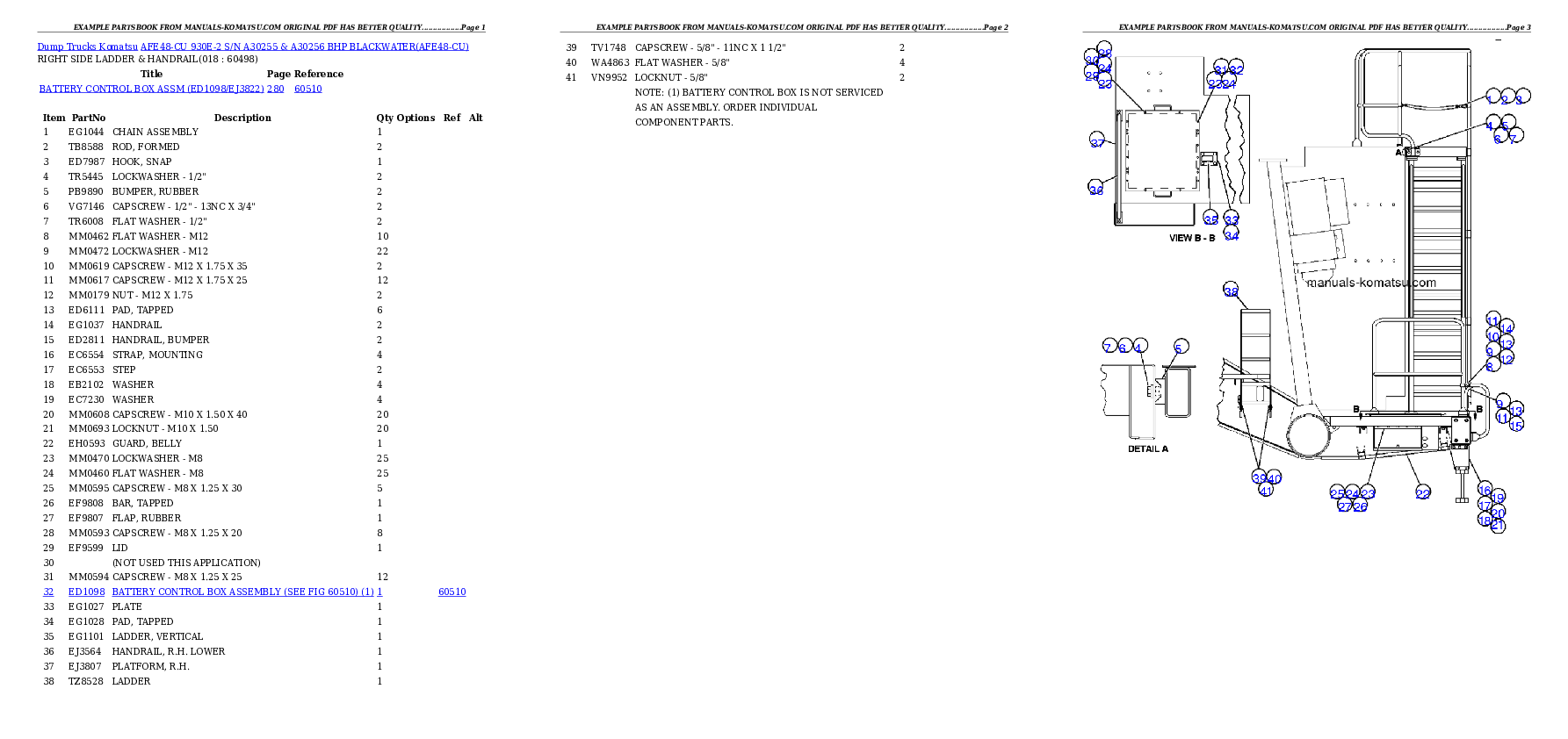 Protected: AFE48-CU 930E-2 S/N A30255 & A30256 BHP BLACKWATER Partsbook