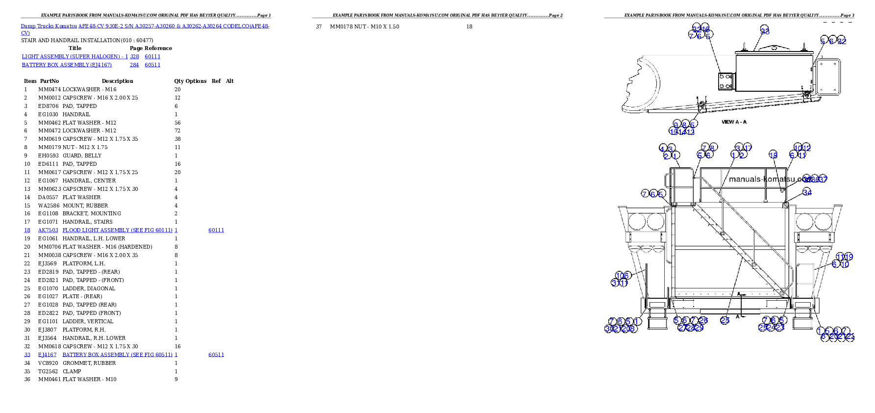 Protected: AFE48-CV 930E-2 S/N A30257-A30260 &  A30262-A30264 CODELCO Partsbook