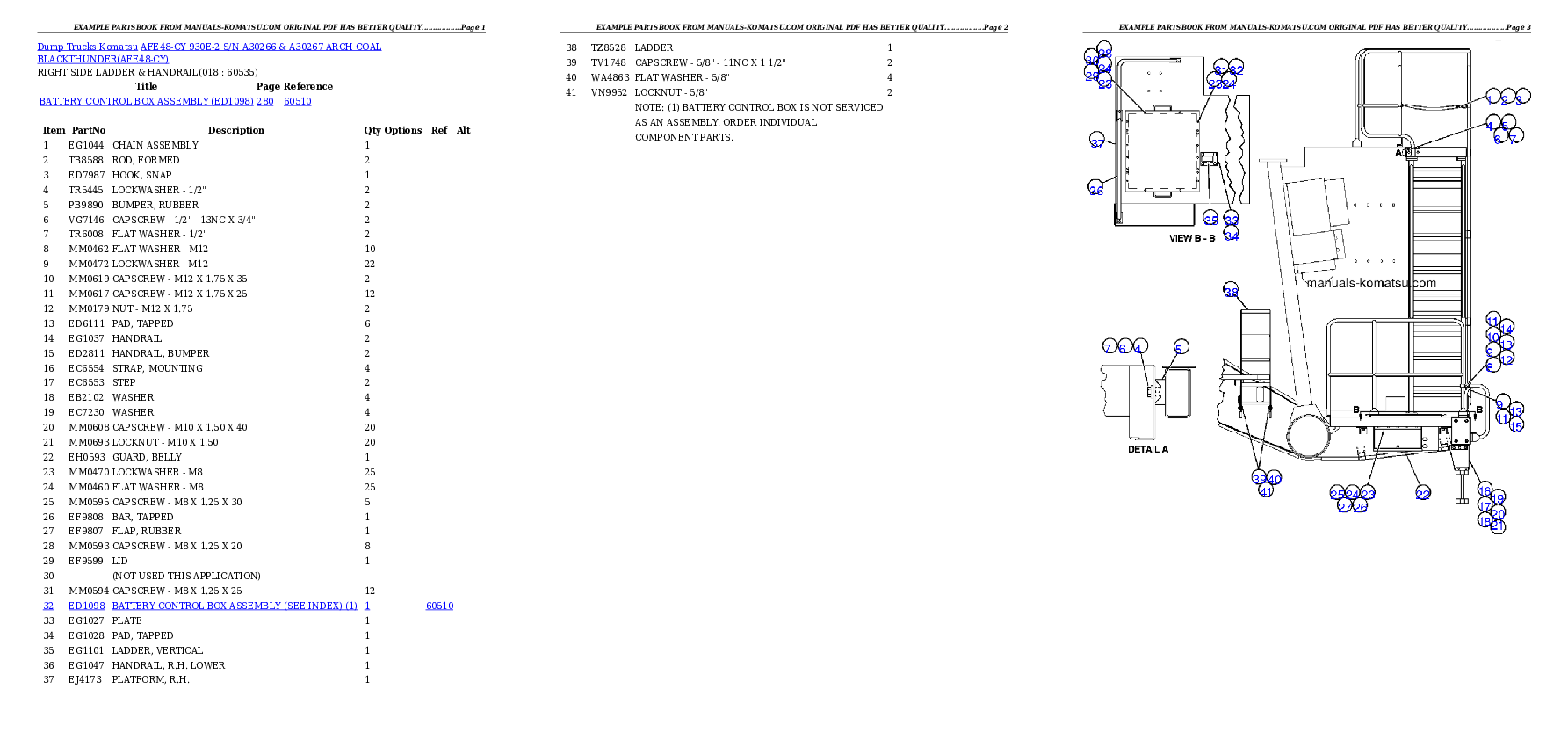 Protected: AFE48-CY 930E-2 S/N A30266 & A30267 ARCH COAL BLACKTHUNDER Partsbook