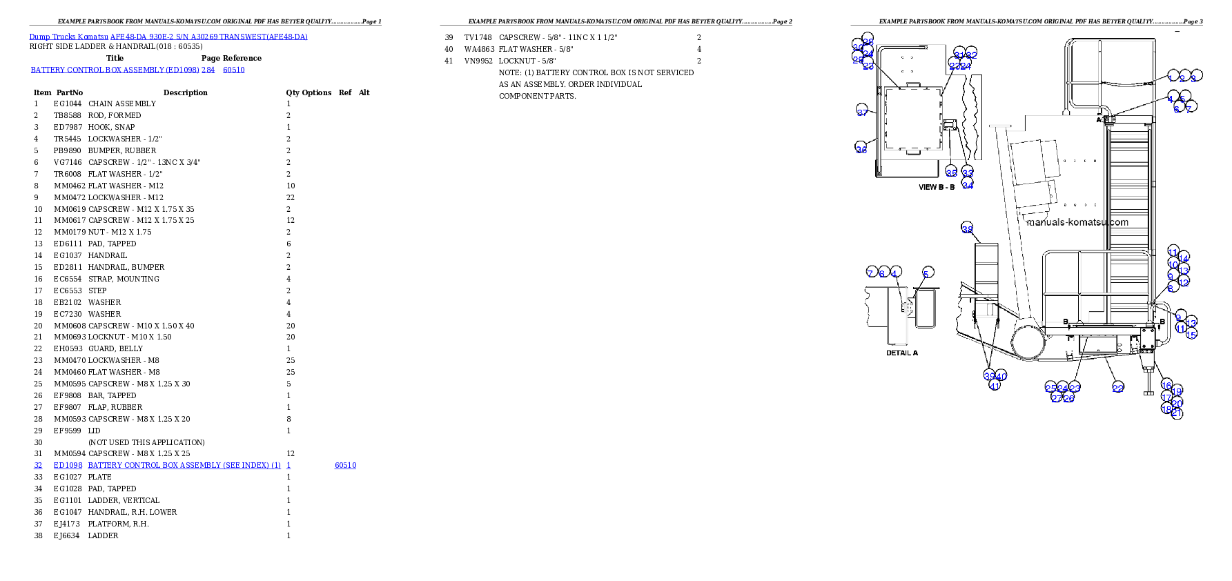 Protected: AFE48-DA 930E-2 S/N A30269 TRANSWEST Partsbook