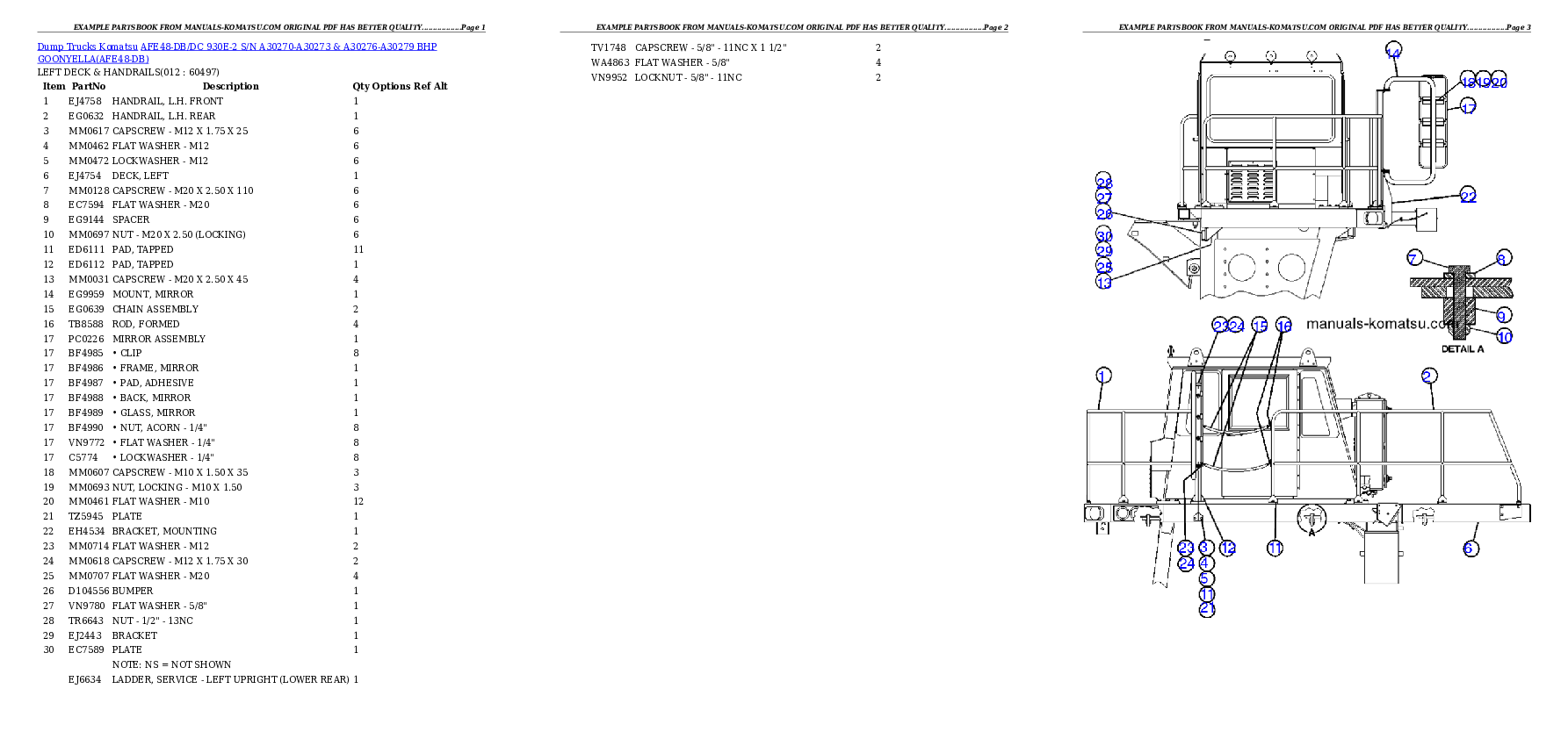 Protected: AFE48-DB/DC 930E-2 S/N A30270-A30273 & A30276-A30279  BHP GOONYELLA Partsbook