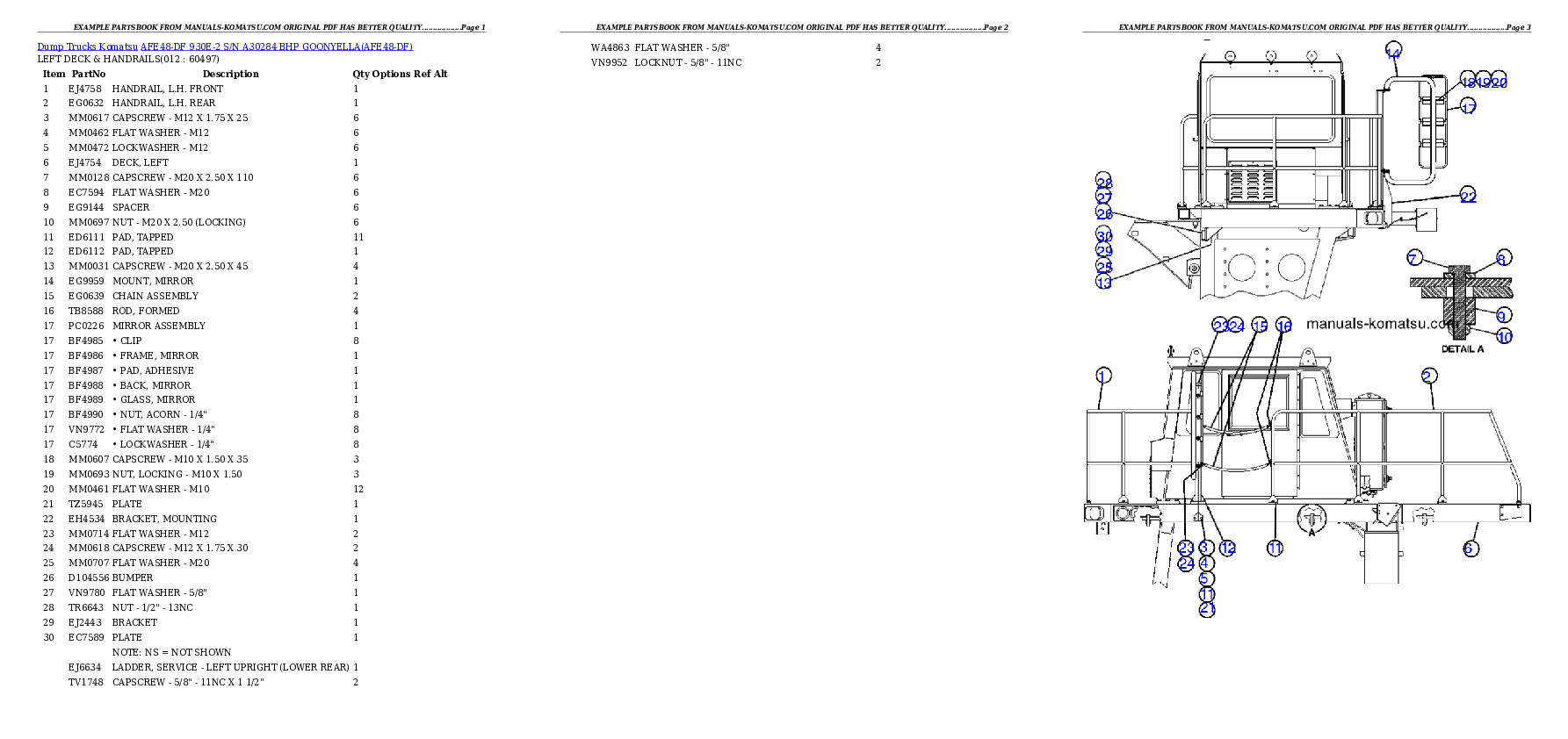 Protected: AFE48-DF 930E-2 S/N A30284  BHP GOONYELLA Partsbook