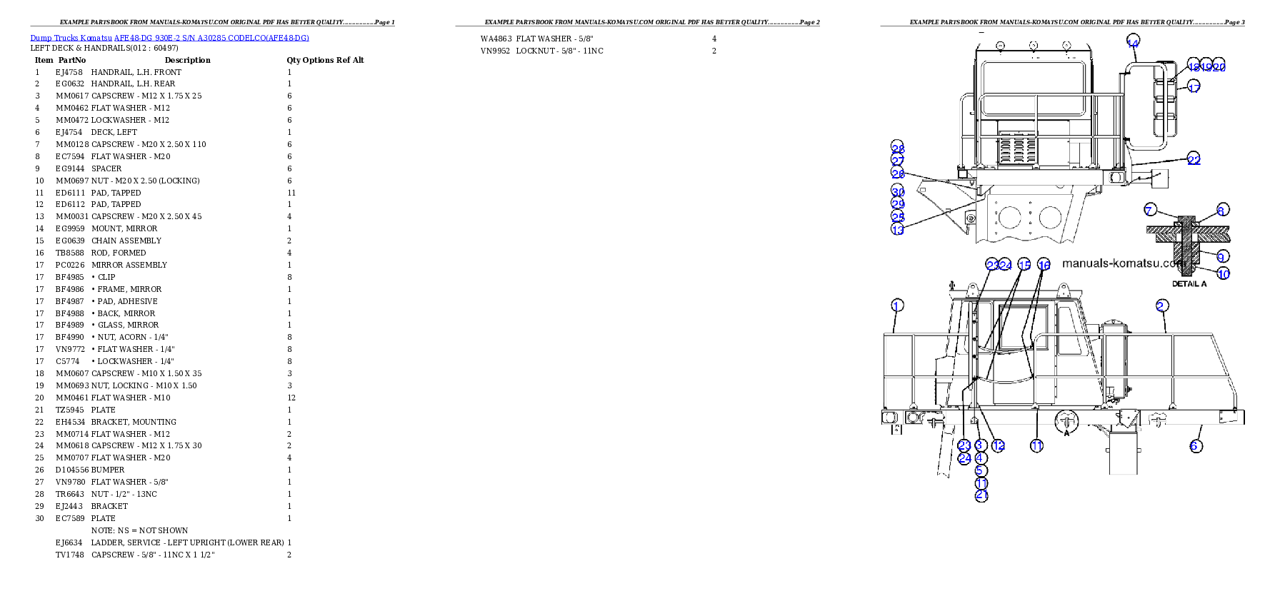 Protected: AFE48-DG 930E-2 S/N A30285  CODELCO Partsbook