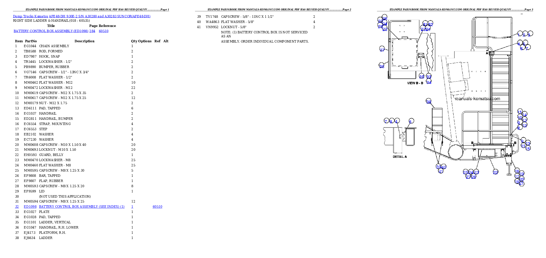 Protected: AFE48-DH 930E-2 S/N A30280 and A30283  SUNCOR Partsbook