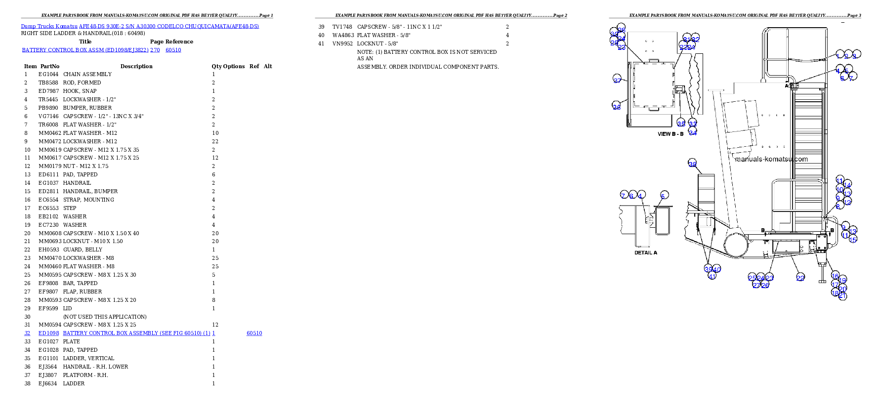Protected: AFE48-DS 930E-2 S/N A30300   CODELCO CHUQUICAMATA Partsbook