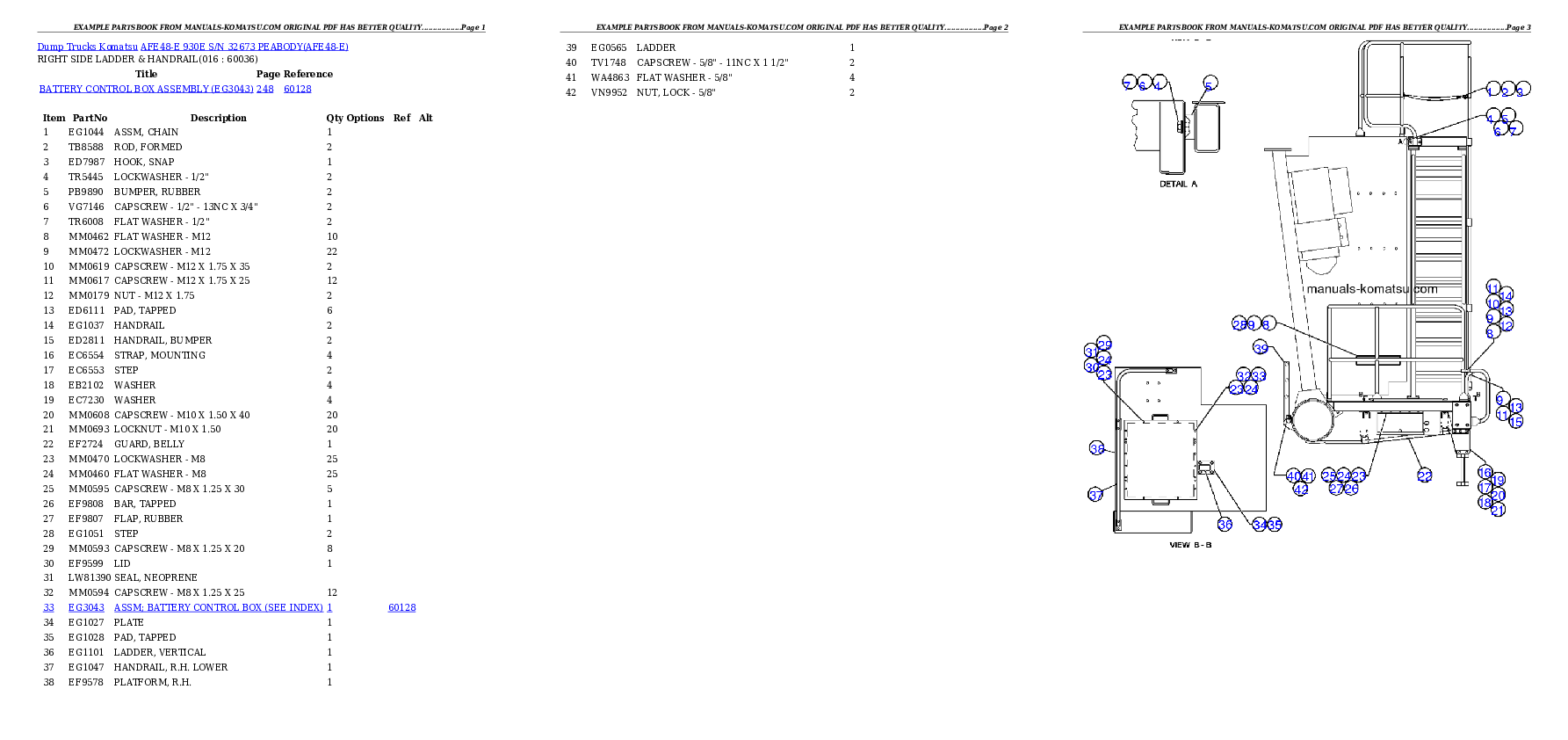 Protected: AFE48-E 930E S/N 32673 PEABODY Partsbook