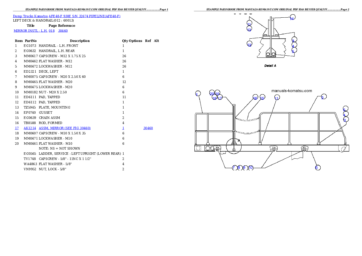 Protected: AFE48-F  930E S/N 32674 PIPELINE Partsbook