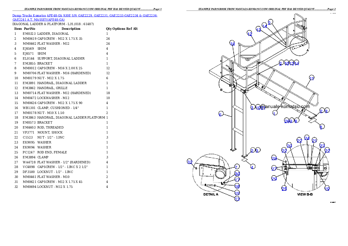 Protected: AFE48-GA 930E S/N GAE2229, GAE2231, GAE2233-GAE2234 & GAE2236-GAE2241     A.T. MASSEY Partsbook
