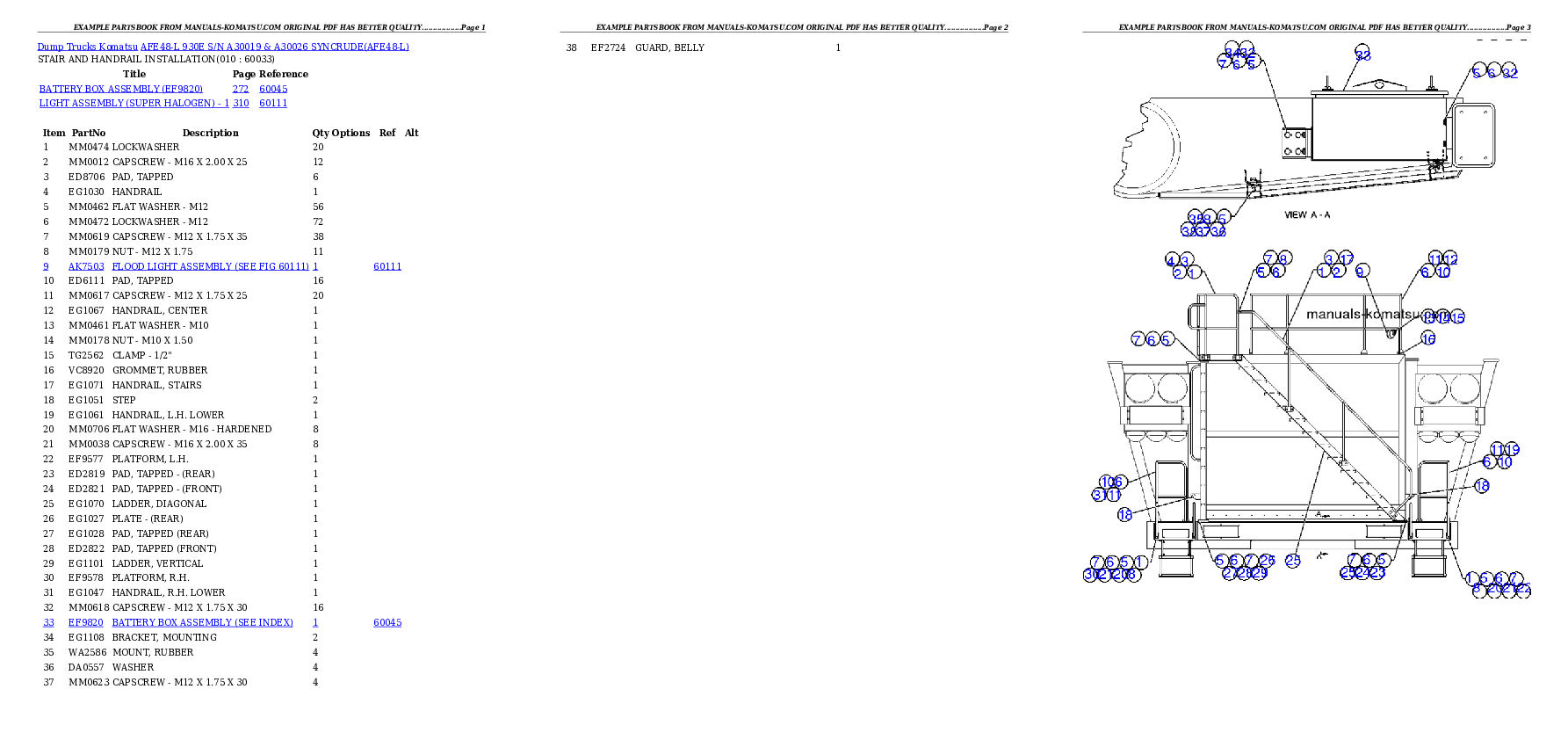Protected: AFE48-L 930E S/N A30019 & A30026 SYNCRUDE Partsbook