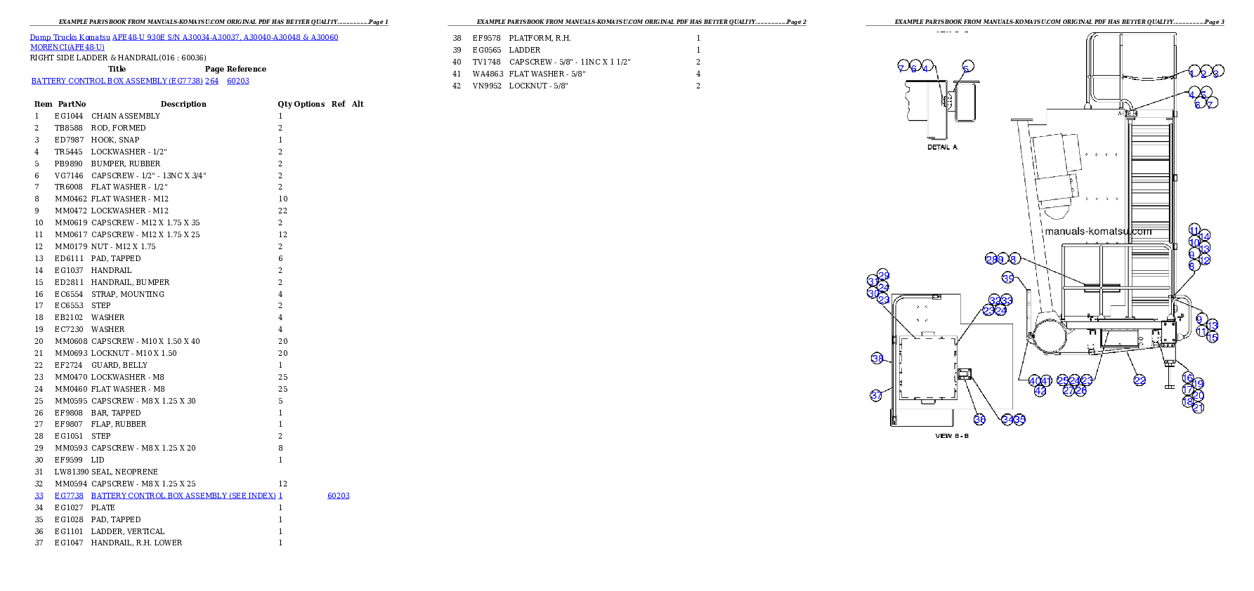 Protected: AFE48-U  930E S/N A30034-A30037, A30040-A30048 & A30060 MORENCI Partsbook