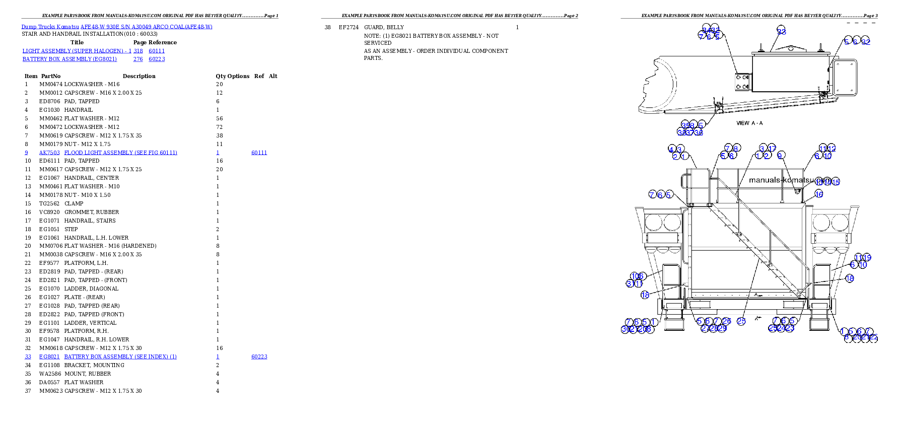 Protected: AFE48-W  930E S/N A30049 ARCO COAL Partsbook