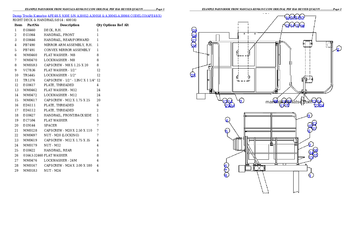 Protected: AFE48-X 930E S/N A30052-A30058 & A30065-A30066 CODELCO Partsbook