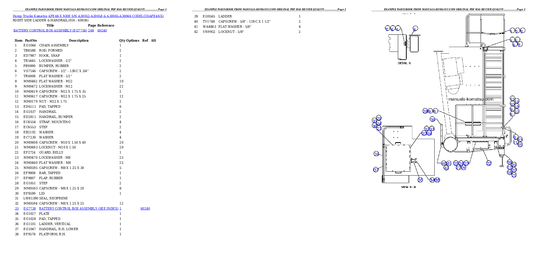 Protected: AFE48-X 930E S/N A30052-A30058 & A30065-A30066 CODELCO Partsbook