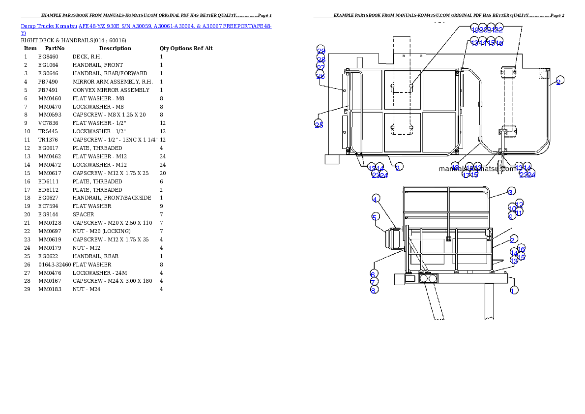 Protected: AFE48-Y/Z 930E S/N A30059, A30061-A30064, & A30067 FREEPORT Partsbook