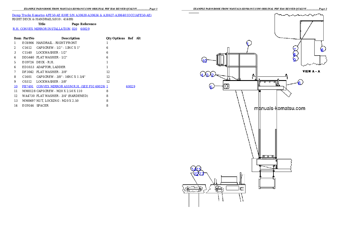 Protected: AFE50-AE 830E S/N A30630-A30634 & A30637-A30640 IOCC Partsbook