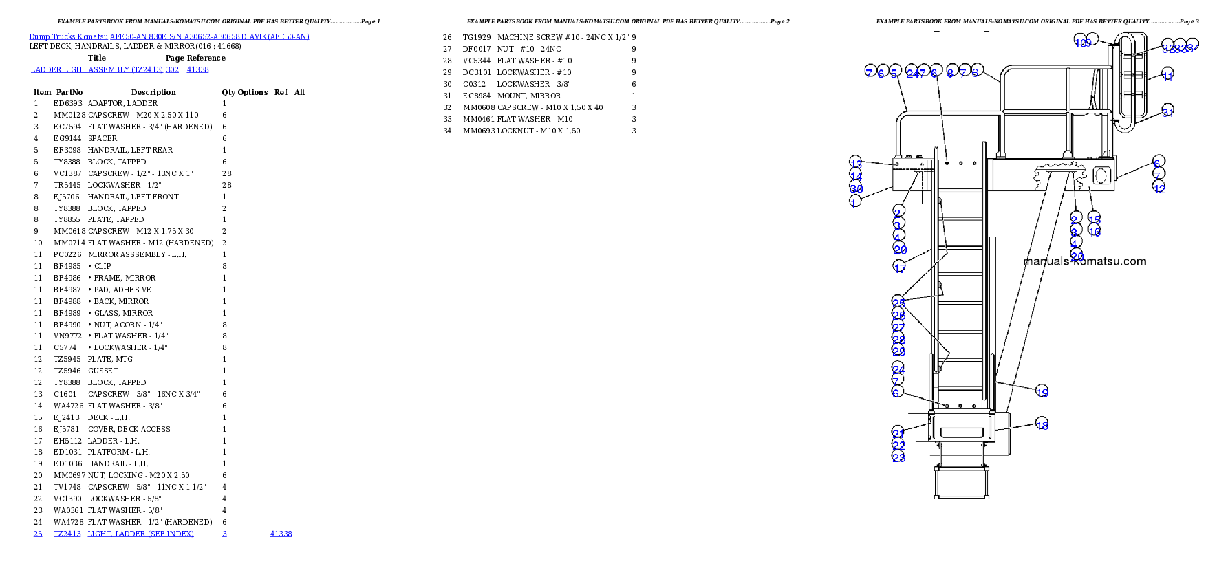 Protected: AFE50-AN 830E S/N A30652-A30658  DIAVIK Partsbook