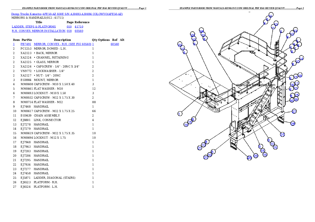 Protected: AFE50-AZ 830E S/N A30693-A30694  COLOWYO Partsbook