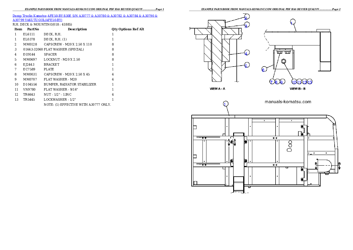 Protected: AFE50-BY 830E S/N A30777 & A30780 & A30782 & A30784 & A30790 & A30799  YAKUTUGOL Partsbook