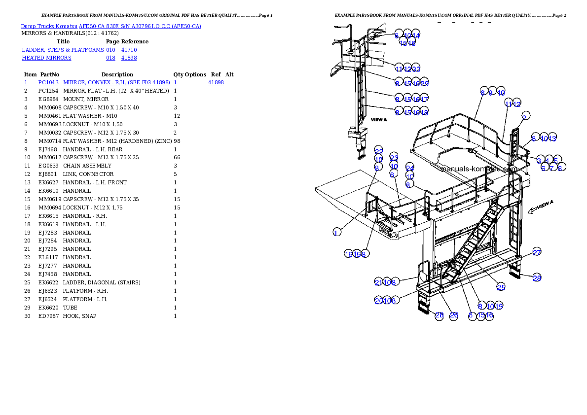 Protected: AFE50-CA 830E S/N A30796  I.O.C.C. Partsbook