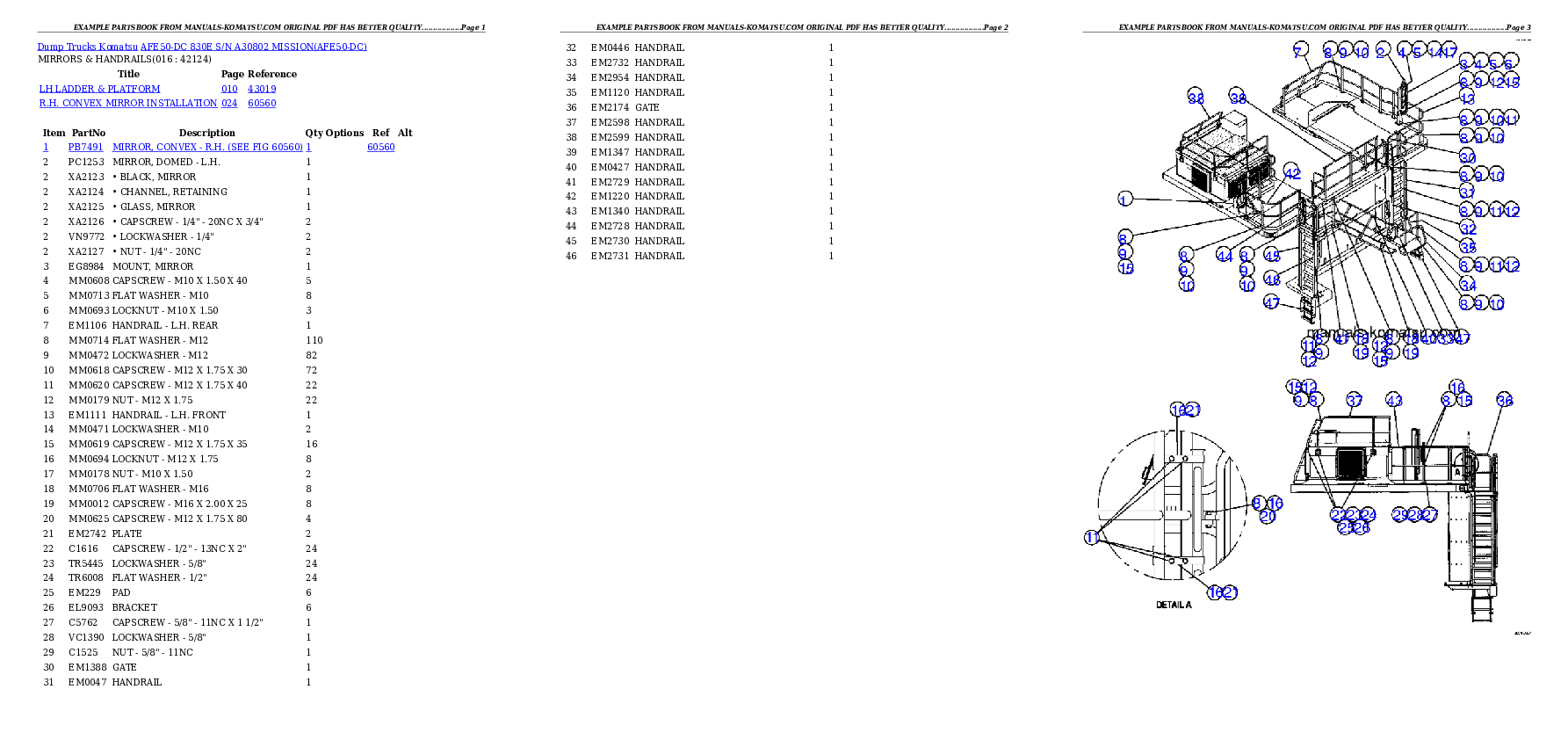 Protected: AFE50-DC 830E S/N A30802    MISSION Partsbook