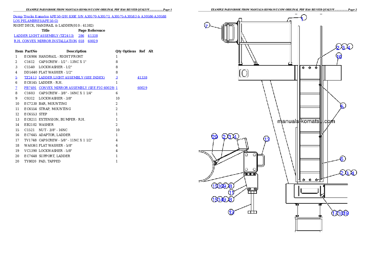 Protected: AFE50-G/H 830E S/N A30570-A30573, A30575-A30583 & A30586-A30588 LOS PELAMBRES Partsbook