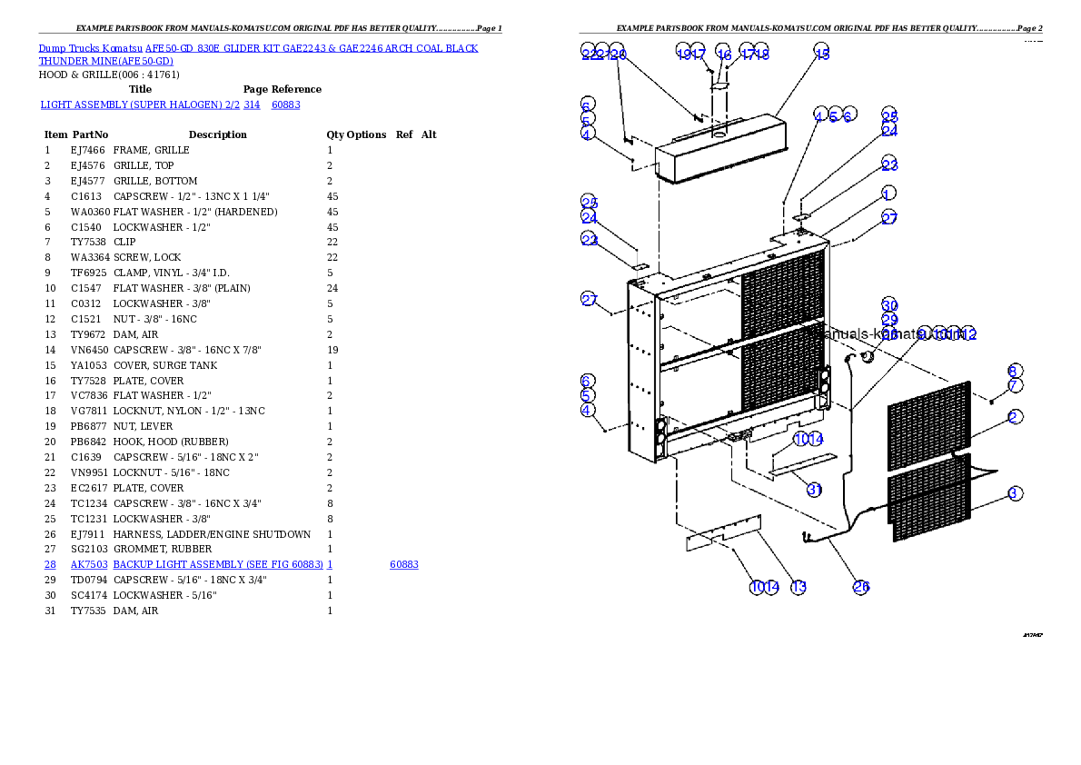 Protected: AFE50-GD 830E      GLIDER KIT GAE2243 & GAE2246  ARCH COAL BLACK THUNDER MINE Partsbook