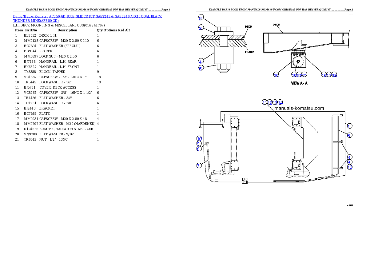 Protected: AFE50-GD 830E      GLIDER KIT GAE2243 & GAE2246  ARCH COAL BLACK THUNDER MINE Partsbook