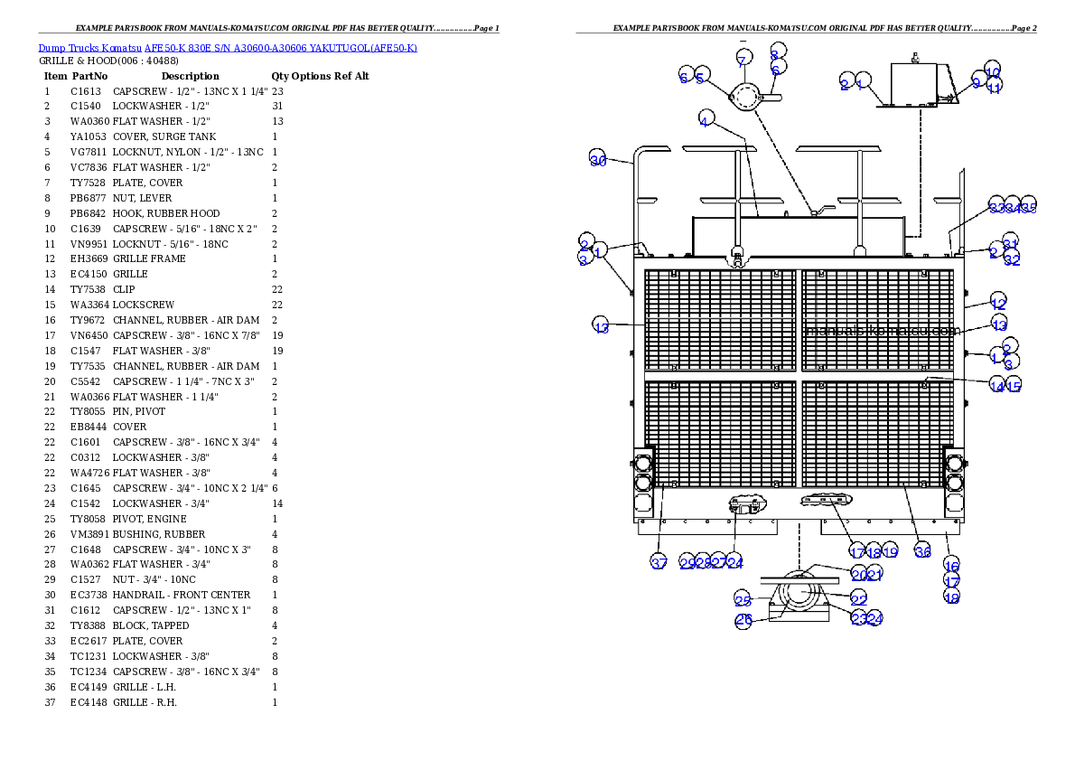 Protected: AFE50-K  830E S/N A30600-A30606  YAKUTUGOL Partsbook