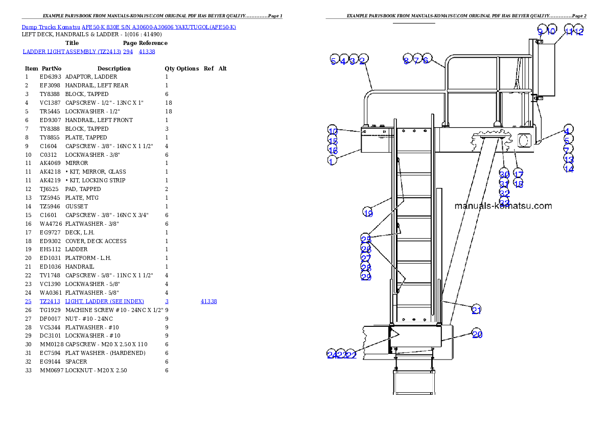 Protected: AFE50-K  830E S/N A30600-A30606  YAKUTUGOL Partsbook
