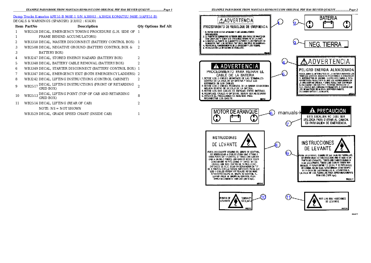 Protected: AFE51-B 960E-1 S/N A30003 – A30024      KOMATSU 960E-1 Partsbook