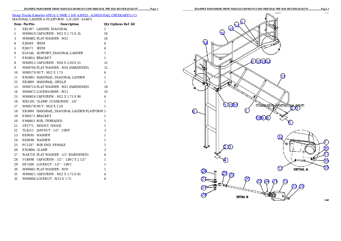 Protected: AFE51-C 960E-1 S/N A30025 – A30026 HAIL CREEK Partsbook