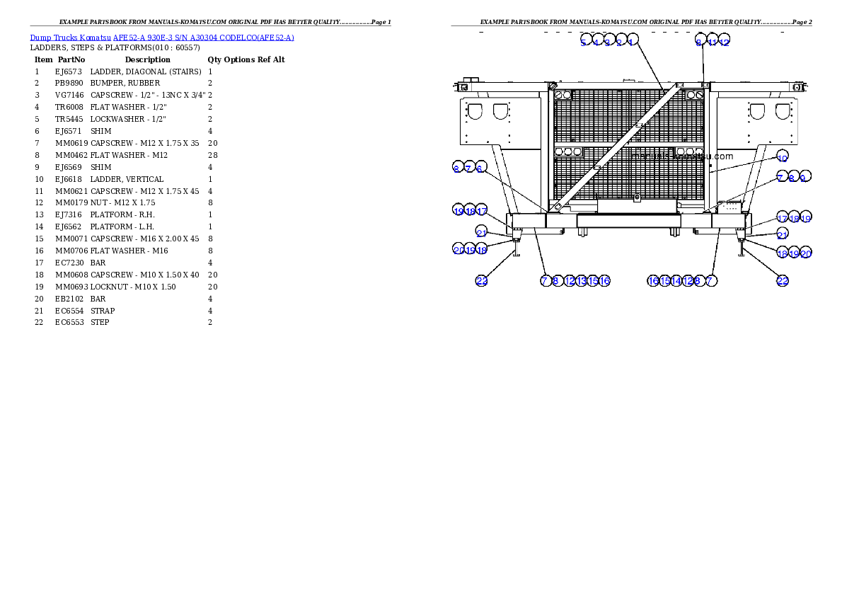 Protected: AFE52-A 930E-3 S/N A30304  CODELCO Partsbook