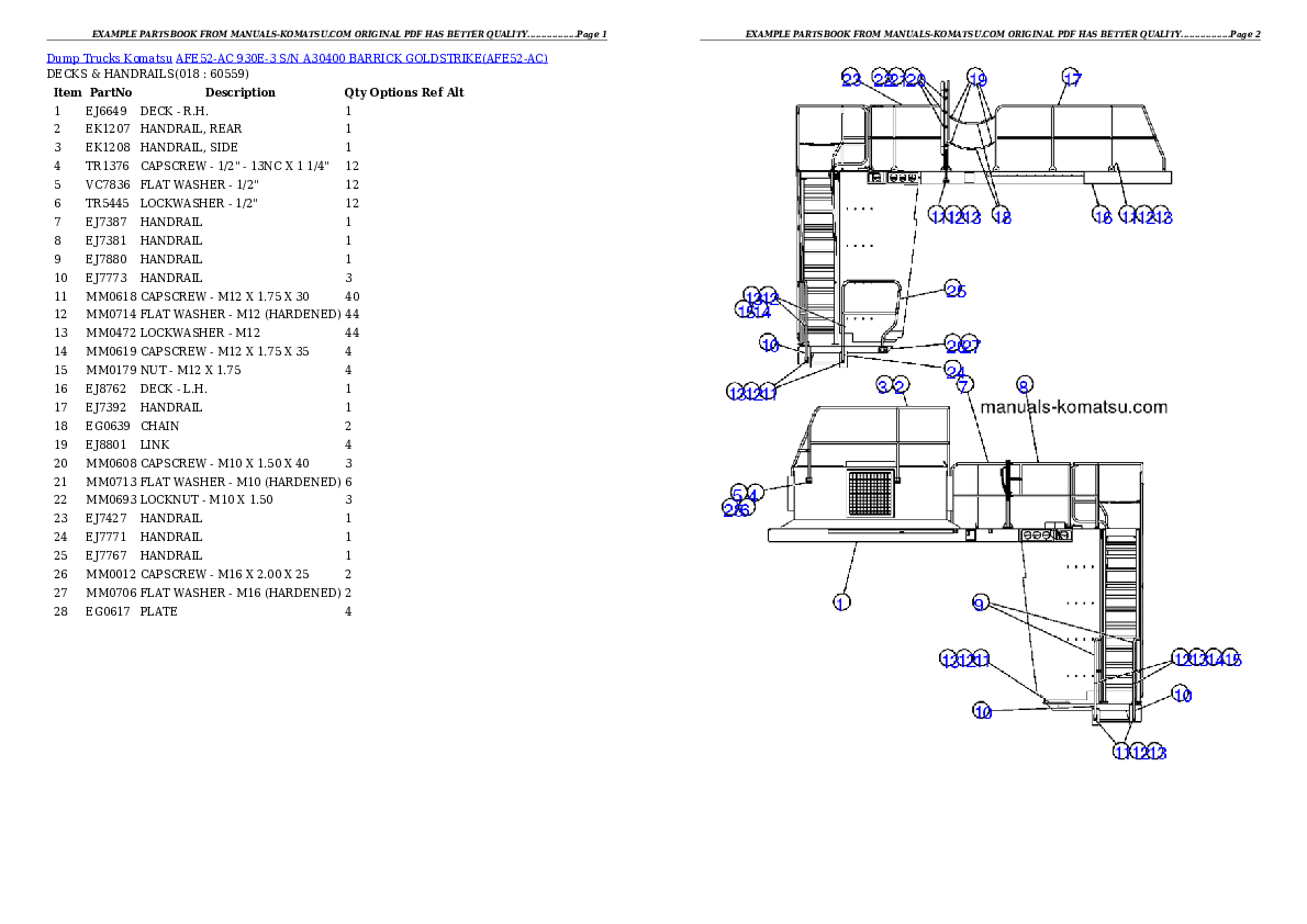 Protected: AFE52-AC 930E-3 S/N A30400        BARRICK GOLDSTRIKE Partsbook