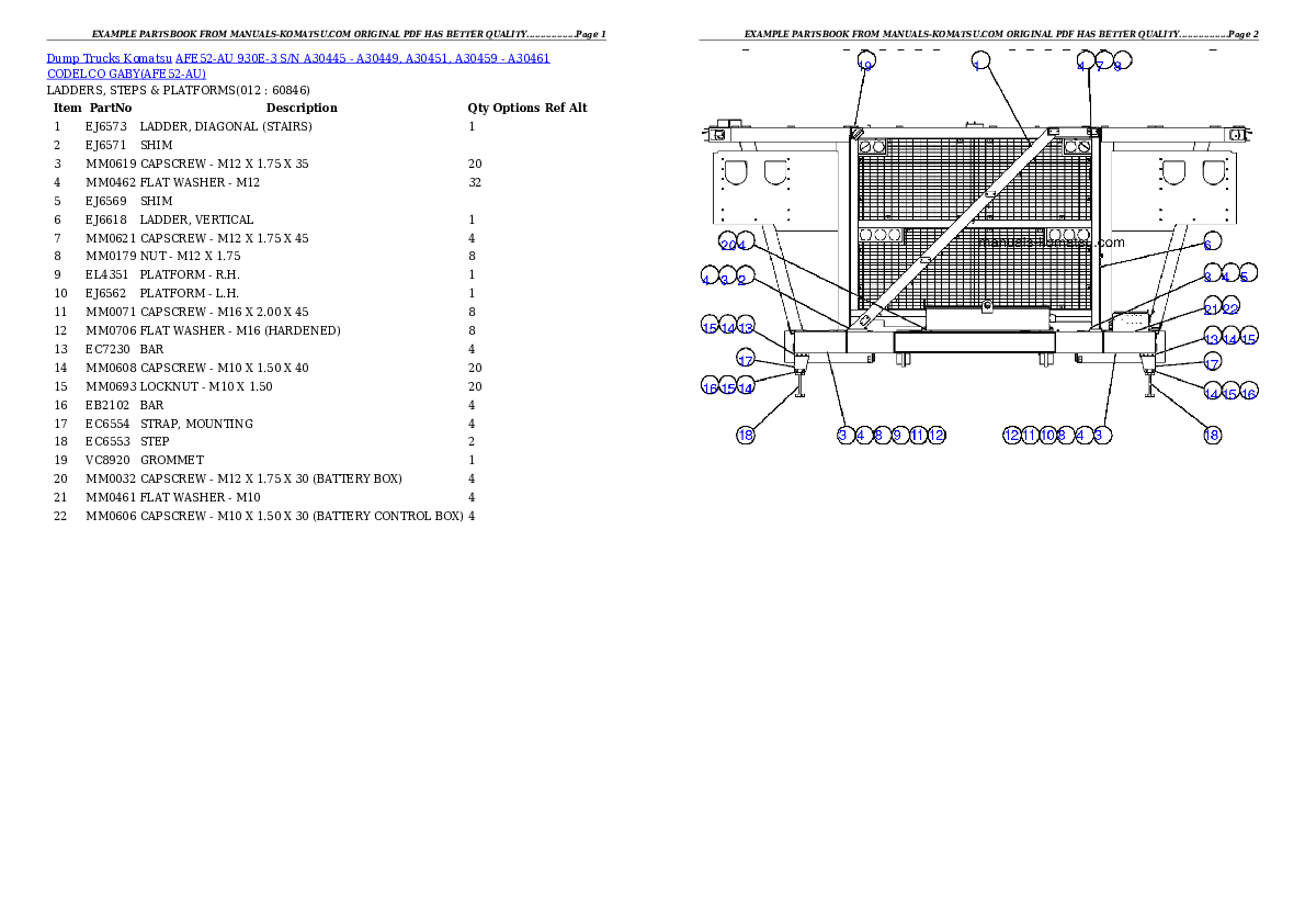 Protected: AFE52-AU 930E-3 S/N A30445 – A30449, A30451, A30459 – A30461     CODELCO GABY Partsbook