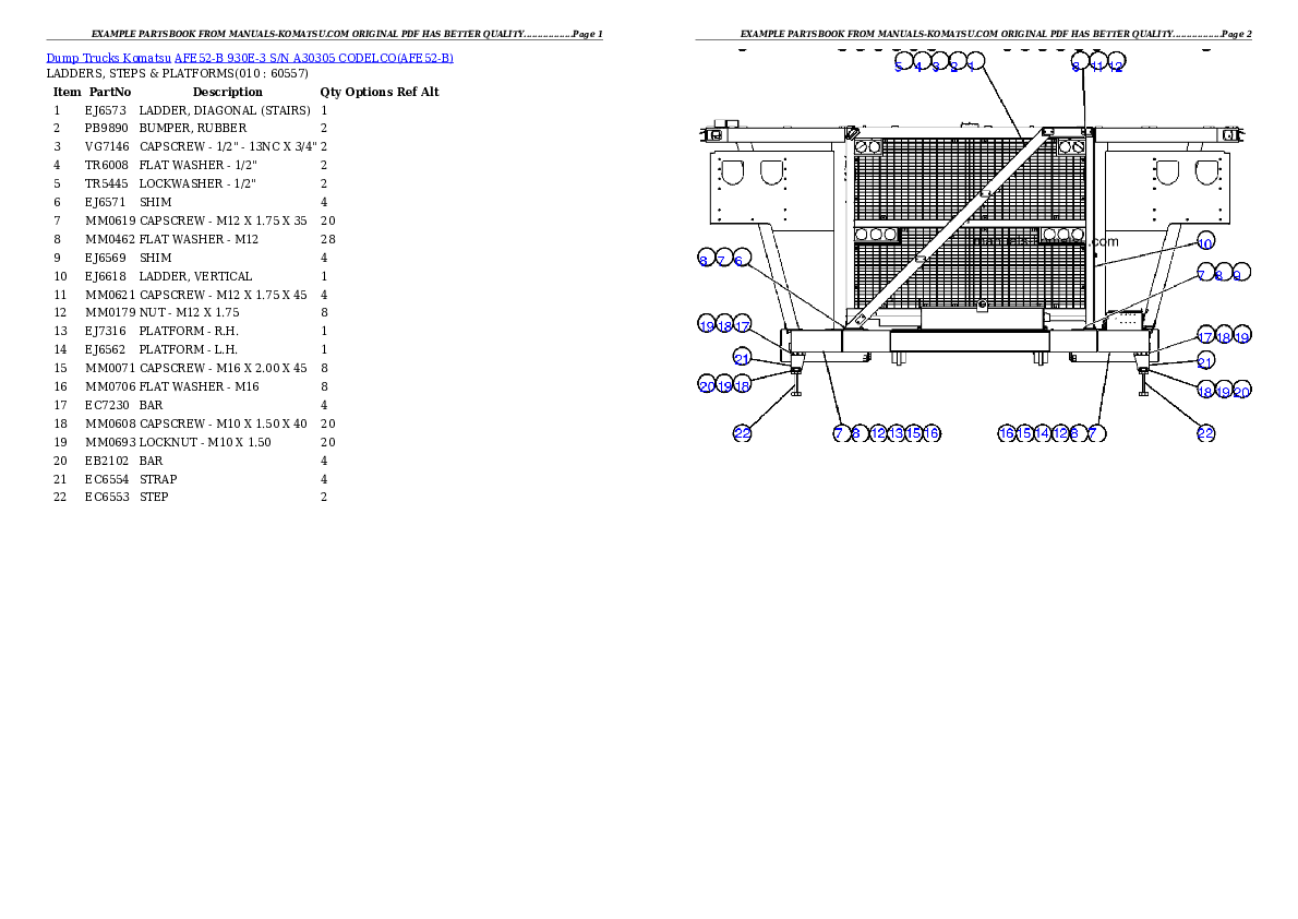 Protected: AFE52-B 930E-3 S/N A30305  CODELCO Partsbook