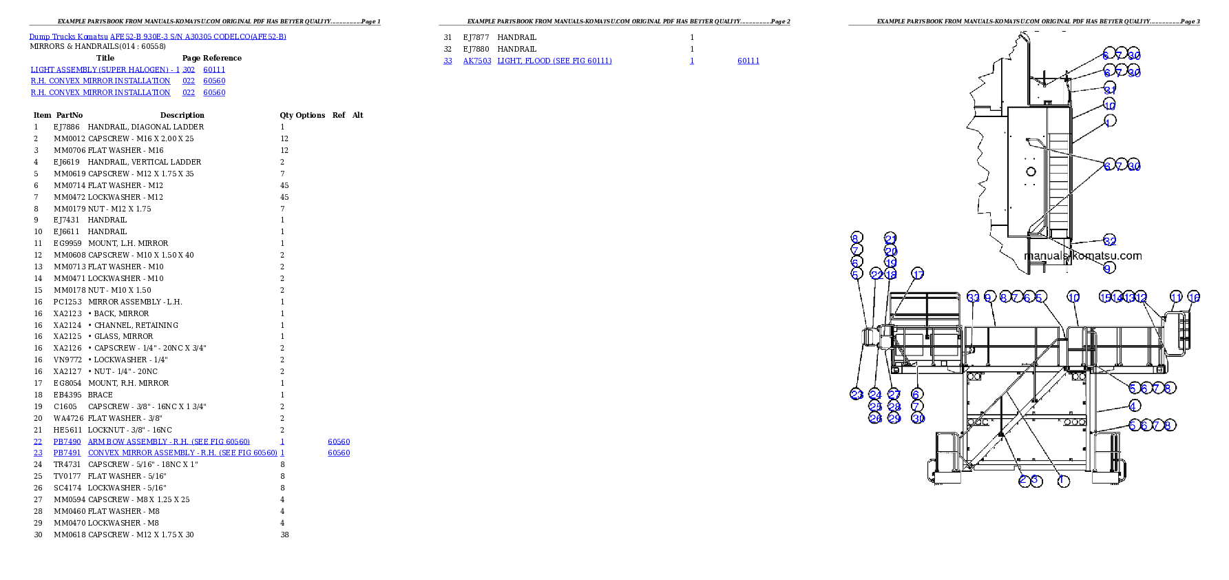 Protected: AFE52-B 930E-3 S/N A30305  CODELCO Partsbook