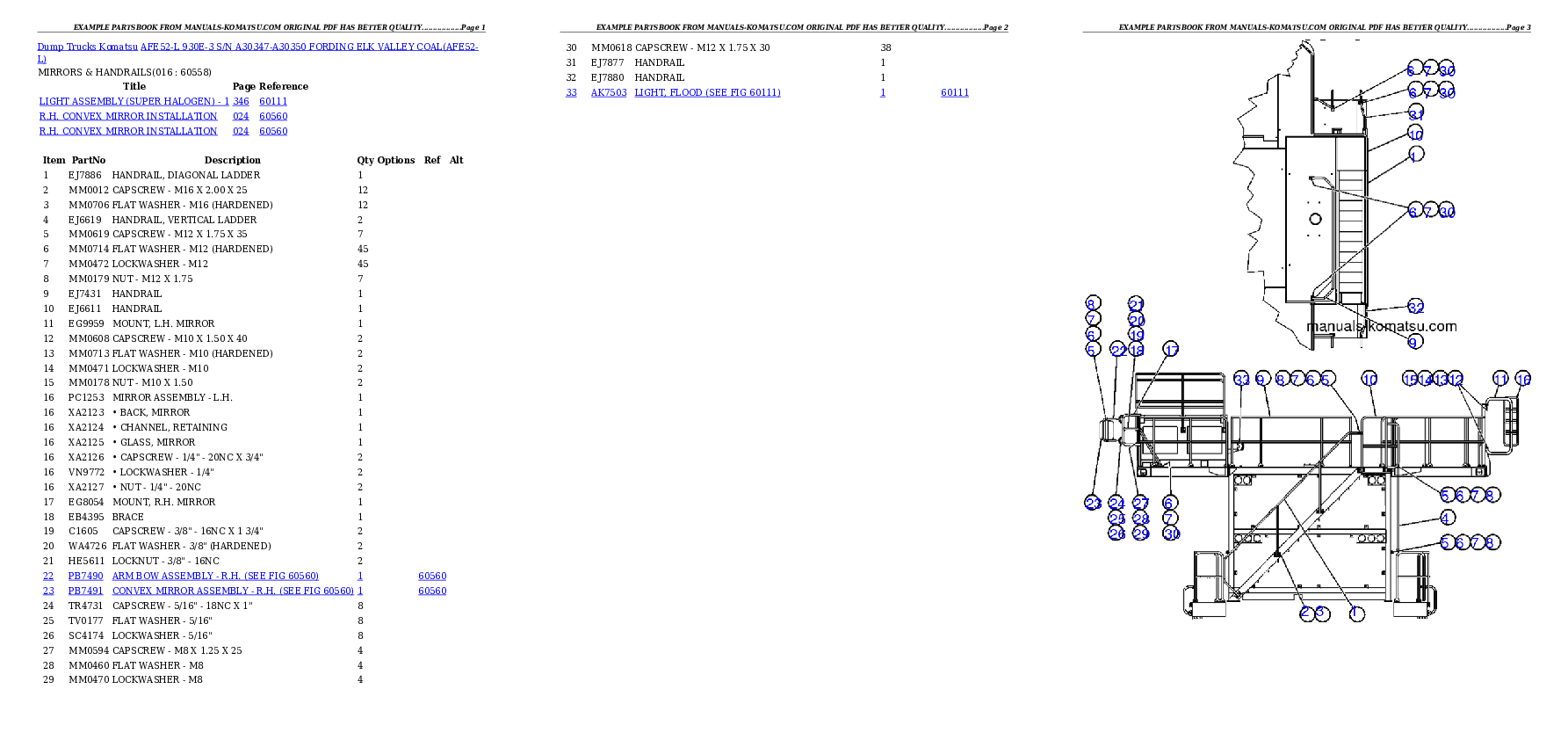 Protected: AFE52-L 930E-3 S/N A30347-A30350 FORDING ELK VALLEY COAL Partsbook