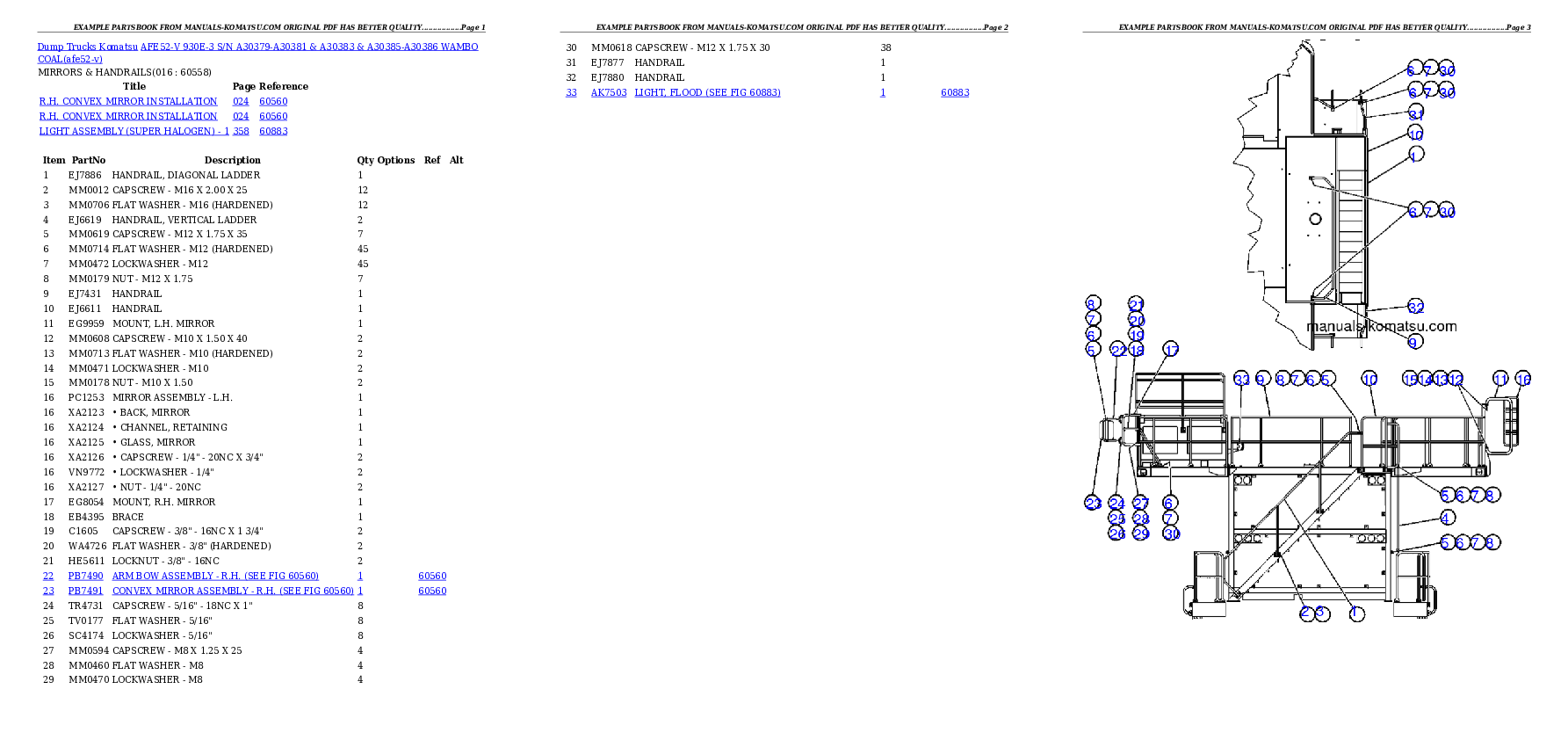 Protected: AFE52-V 930E-3 S/N A30379-A30381 & A30383 & A30385-A30386  WAMBO COAL Partsbook