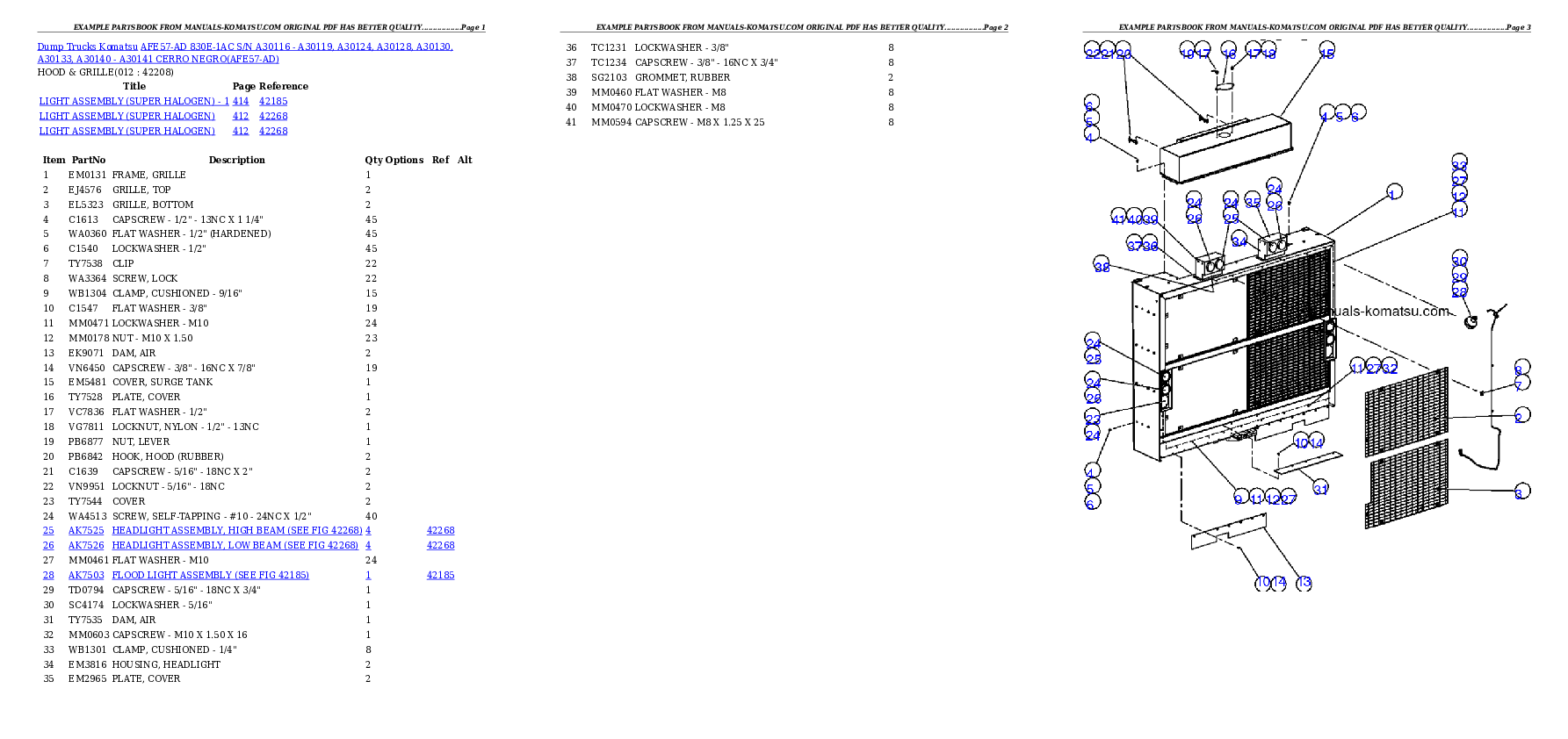 Protected: AFE57-AD 830E-1AC S/N A30116 – A30119, A30124, A30128, A30130, A30133, A30140 – A30141   CERRO NEGRO Partsbook
