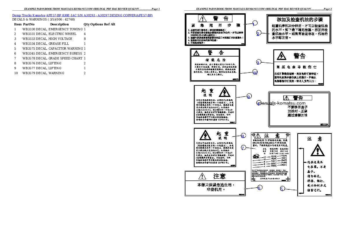Protected: AFE57-BP 830E-1AC S/N A30293 – A30297     DEXING COPPER Partsbook