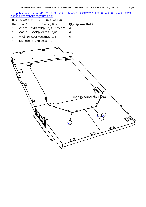 Protected: AFE57-BS 830E-1AC S/N A30290-A30292 & A30308 & A30312 & A30323-A30325    MT. THORLEY Partsbook