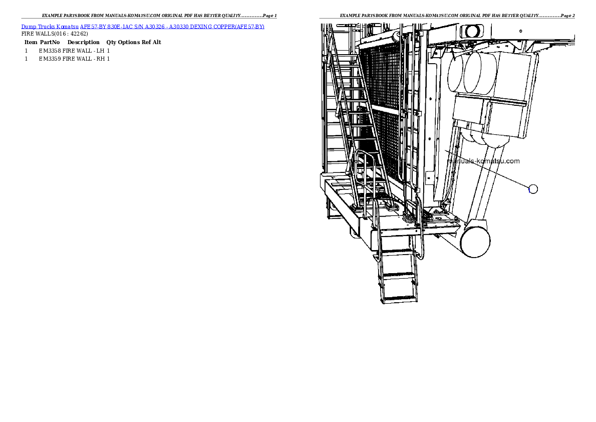 Protected: AFE57-BY 830E-1AC S/N A30326 – A30330     DEXING COPPER Partsbook