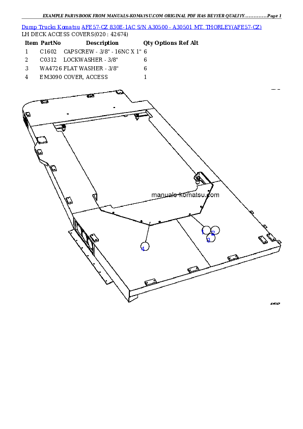 Protected: AFE57-CZ 830E-1AC S/N A30500 – A30501     MT. THORLEY Partsbook