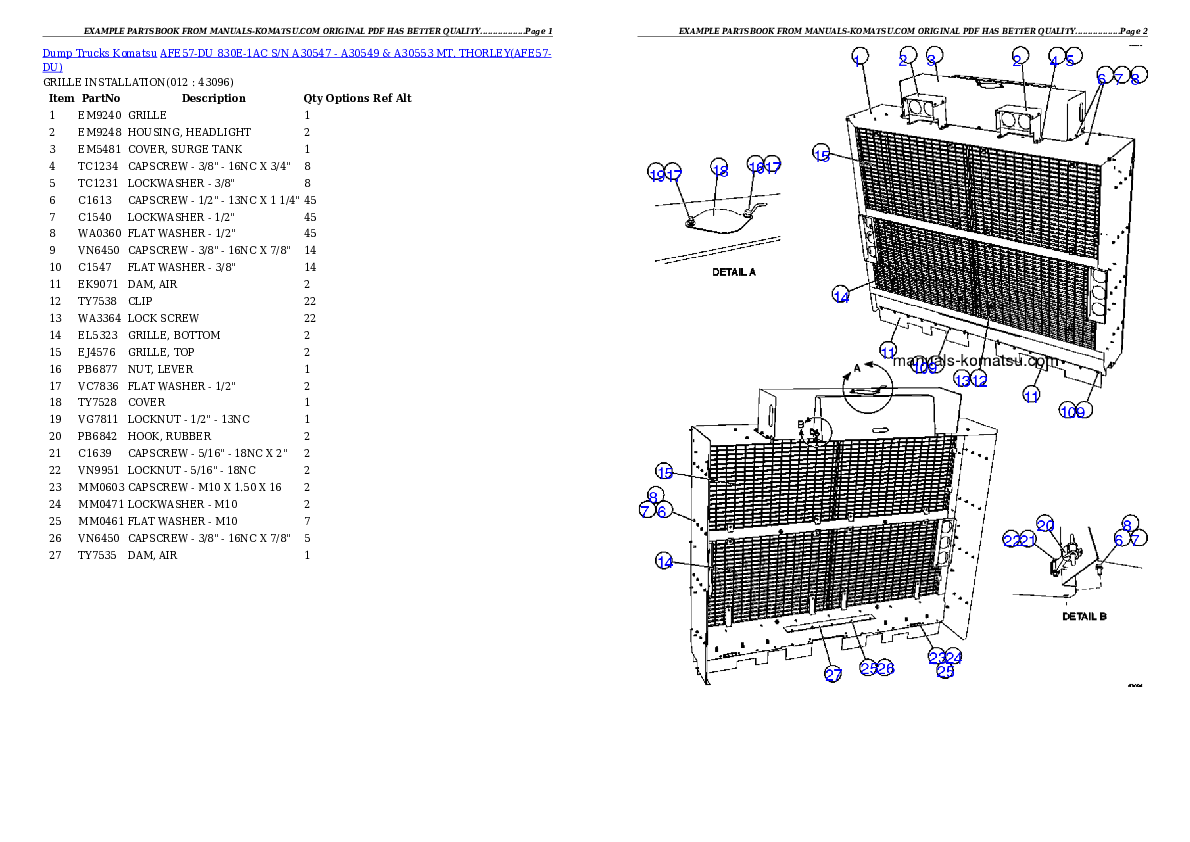 Protected: AFE57-DU 830E-1AC S/N A30547 – A30549 & A30553    MT. THORLEY Partsbook