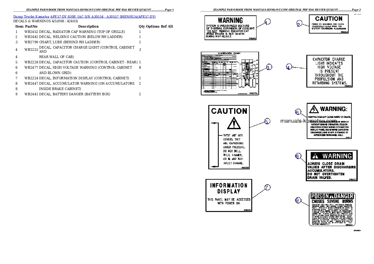 Protected: AFE57-DY 830E-1AC S/N A30554 – A30557     SHENHUA Partsbook