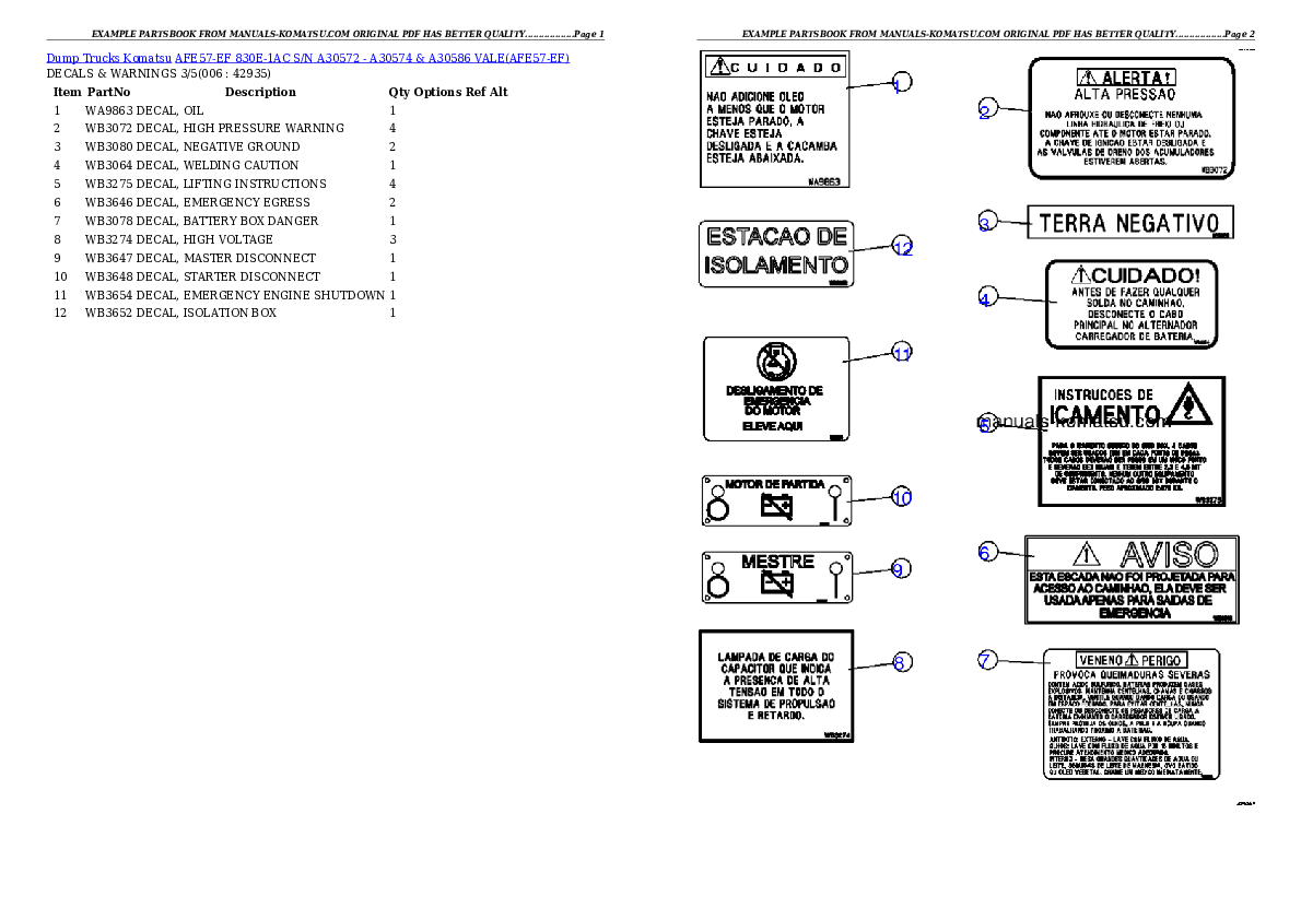 Protected: AFE57-EF 830E-1AC S/N A30572 – A30574 & A30586    VALE Partsbook