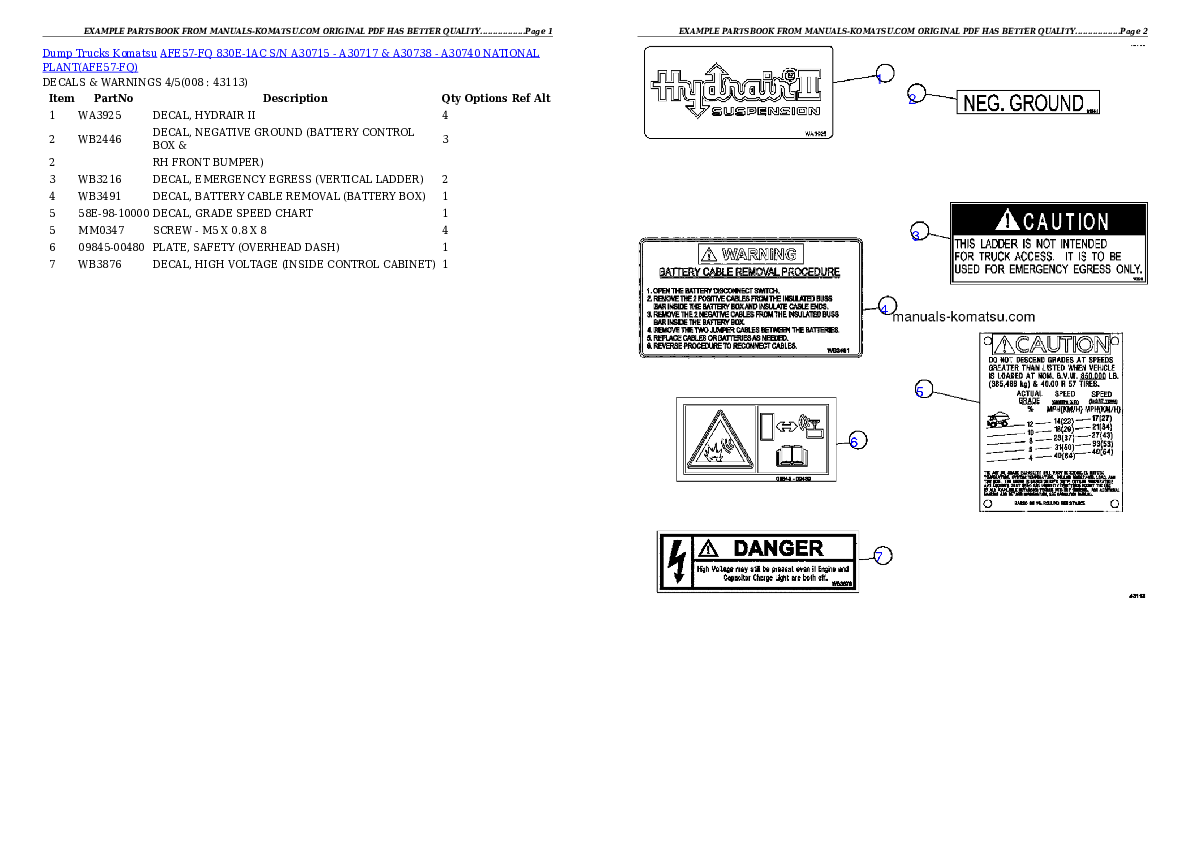 Protected: AFE57-FQ 830E-1AC S/N A30715 – A30717 & A30738 – A30740    NATIONAL PLANT Partsbook