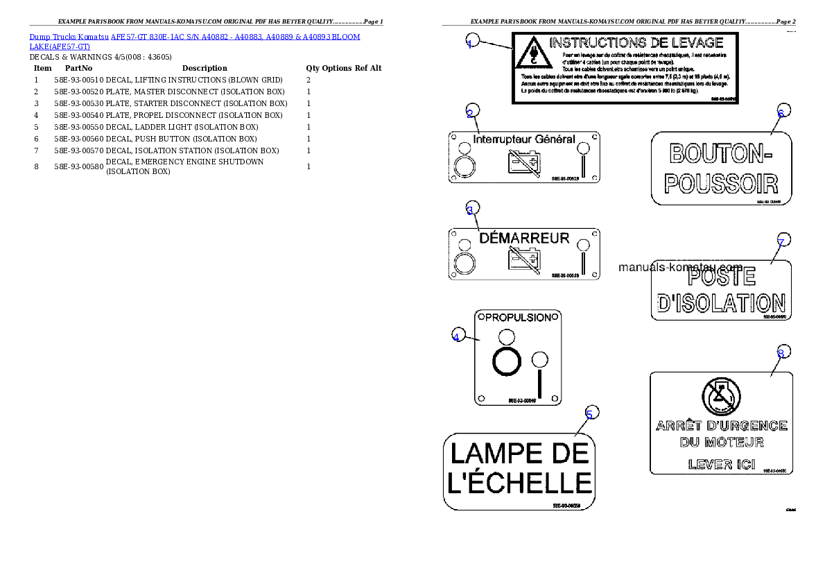 Protected: AFE57-GT 830E-1AC S/N A40882 – A40883, A40889 & A40893  BLOOM LAKE Partsbook